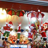 Lindo Papai Noel Caindo de Paraquedas para Decorar sua Casa.