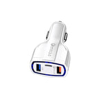 Carregador de Carro 5V 3.5A QC3.0 Turbo Carregamento Rápido Dual USB