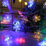 LED - Enfeite para Árvore de Natal em Forma de Flocos de Neve