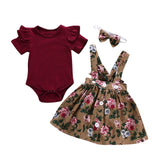 Lindo Conjunto Floral para Meninas - Bebês